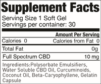 supplement facts for gelcaps